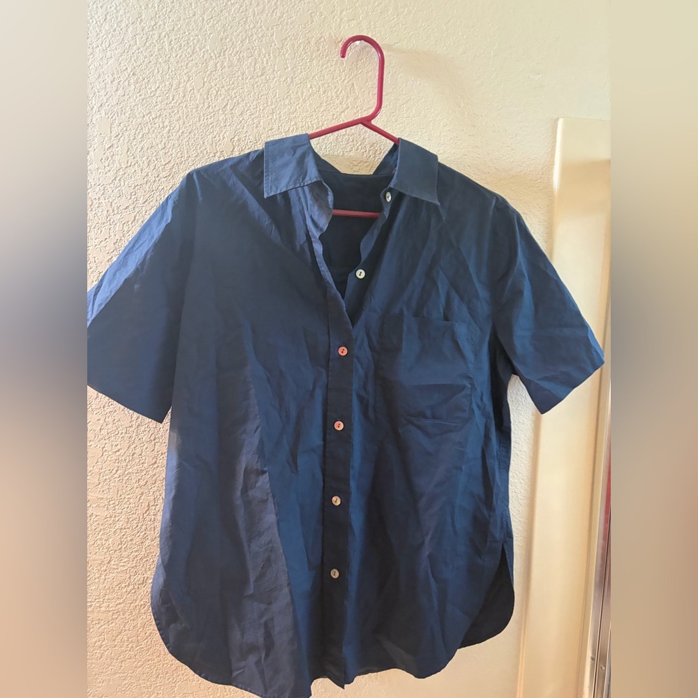 VINCE Men's Navy Blue Shirt